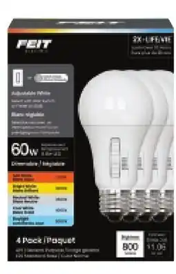 RONA FEIT CCT GU10 and A19, 4-pack offer
