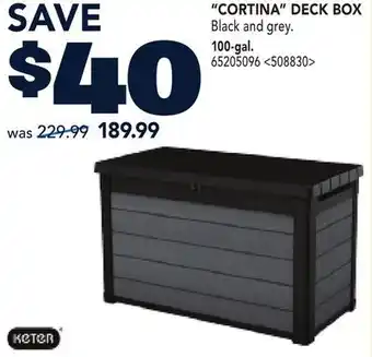 RONA KETER CORTINA DECK BOX offer