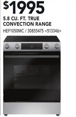 RONA BOSCH 5.8 CU. FT. TRUE CONVECTION RANGE offer