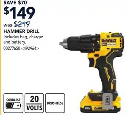 RONA DEWALT HAMMER DRILL offer