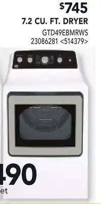 RONA 7.2 CU. FT DRYER offer