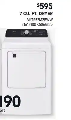 RONA MIDEA 7 CU, FT. DRYER offer