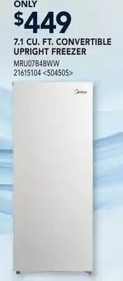 RONA 7.1 CU. FT. CONVERTIBLE UPRIGHT FREEZER offer