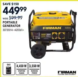 RONA PORTABLE GENERATOR offer
