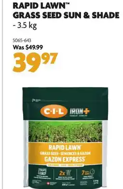 Home Hardware Rapid Lawn Grass Sun & Shade offer