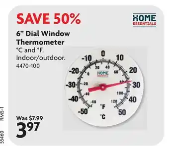 Home Hardware 6 Dial Window Thermometer offer