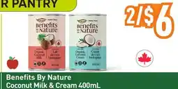 Healthy Planet Benefits By Nature Coconut Milk & Cream offer