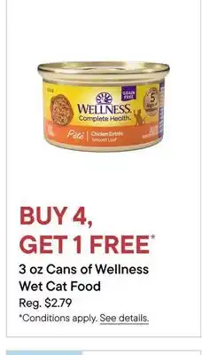 Petvalu 3 oz Cans of Wellness Wet Cat Food offer