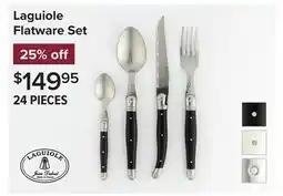 Linen Chest Laguiole Flatware Set offer