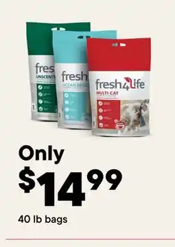 Petvalu Fresh 4 Life Clumping Cat Litter offer