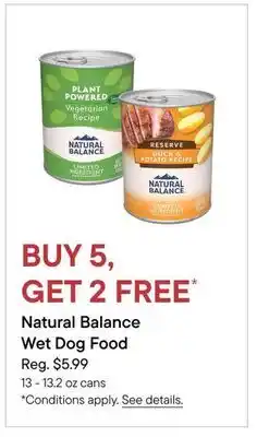 Petvalu Natural Balance Wet Dog Food offer
