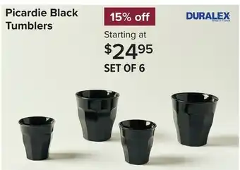 Linen Chest Picardie Black Tumblers offer