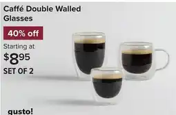 Linen Chest Caffé Double Walled Glasses offer