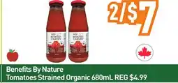 Healthy Planet Benefits By Nature Tomatoes Strained Organic offer