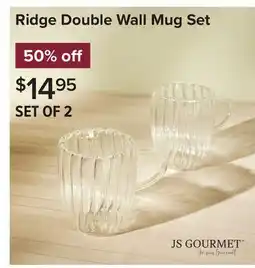 Linen Chest Ridge Double Wall Mug Set offer