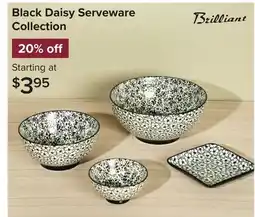 Linen Chest Black Daisy Serveware Collection offer