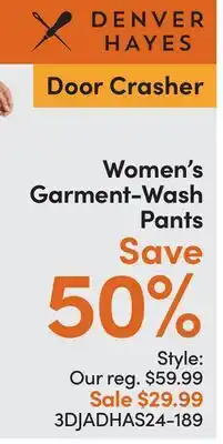 Mark's Women's Garment-Wash Pants offer