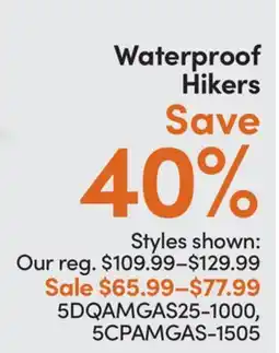 Mark's Waterproof Hikers offer