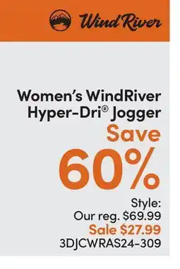 Mark's Women's WindRiver Hyper-Dri Jogger offer