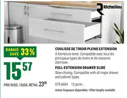 BMR COULISSE DE TIROIR PLEINE EXTENSION offer