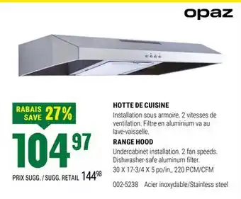 BMR RANGE HOOD offer