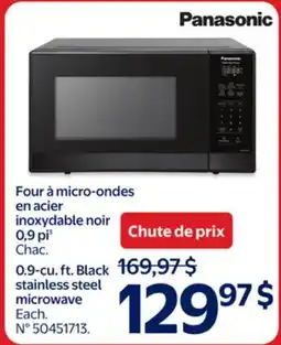 Walmart Panasonic 0.9-cu.ft Black i stainless steel microwave offer