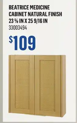 Canac Beatrice Medicine Cabinet Natural Finish 235/8inx259/16in offer