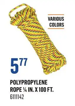 Canac Polypropylene Rope 1/4 in. X 100 ft offer