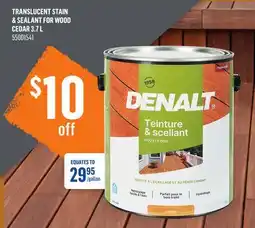 Canac Translucent Stain & Sealant for Wood Cedar 3.7L offer