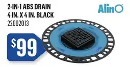 Canac 2-in-1 ABS Drain 4in.x4in. Black offer