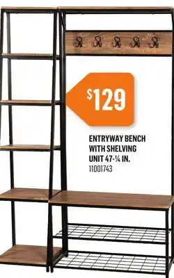 Canac Entryway Bench with Shelving Unit 47-1/4 in offer