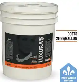 Canac Luxura Latex Paint 18.9 L Eggshell or Smooth Finish, Ultimate or NAtural White offer