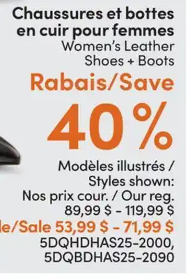 L'équipeur Chaussures et bottes en cuir pour femmes offer