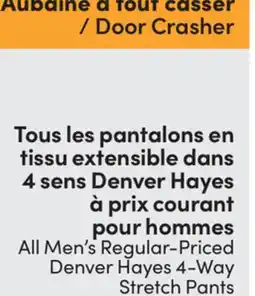 L'équipeur Tous les pantalons en tissu extensible dans 4 sens Denver Hayes à prix courant pour hommes offer