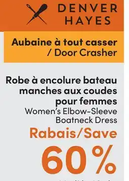 L'équipeur Robe à encolure bateau manches aux coudes pour femmes offer