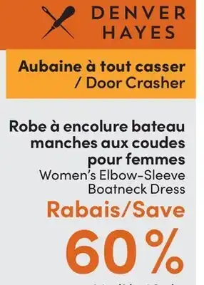 L'équipeur Robe à encolure bateau manches aux coudes pour femmes offer