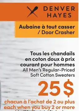 L'équipeur Tous les chandails en coton doux à prix courant pour hommes offer