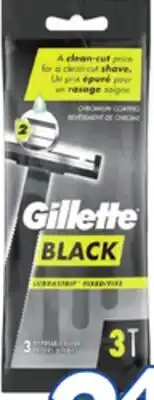 Rossy GILLETTE BLACK Disposable razors offer