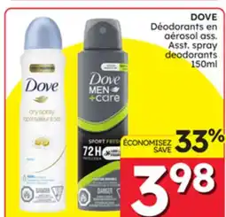 Rossy Dove Asst. spray deodorants offer