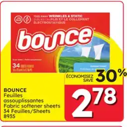 Rossy BOUNCE Fabric softener sheets offer