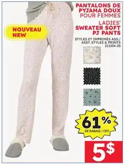 Rossy LADIES' SWEATER SOFT PJ PANTS offer