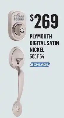 Canac Schlage PLYMOUTH DIGITAL SATIN NICKEL offer
