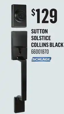 Canac Sutton Solstice Collins Entry Key Handleset Door Black offer