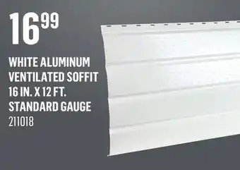 Canac White Aluminum Ventilated Soffit 16in. x 12 ft. Standard Gauge offer