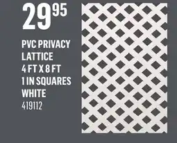 Canac PVC Privacy Lattice 4 ft x 8 ft 1 in squares offer