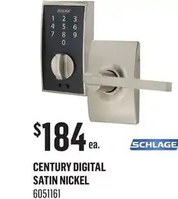 Canac Century Digital Keypad Electronic Front Door Lock and Lever Handle Satin Nickel offer