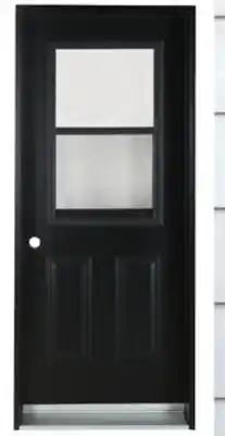 Canac B03 Energy-Efficient Steel Door 34in. Left or Right Black offer