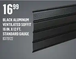 Canac Black Aluminum Ventilated Soffit 16in. x 12 ft. Standard Gauge offer
