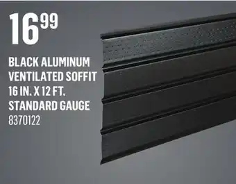 Canac Black Aluminum Ventilated Soffit 16in. x 12 ft. Standard Gauge offer