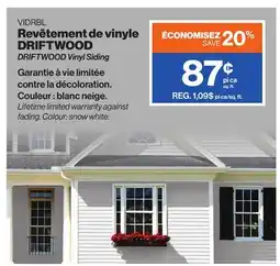 Patrick Morin DRIFTWOOD Vinyl Siding offer